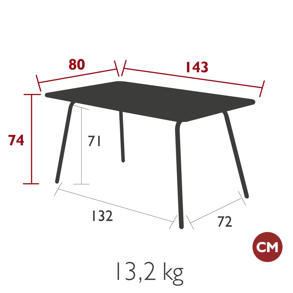 Fermob Luxembourg Tafel 143x80 - Afbeelding 5