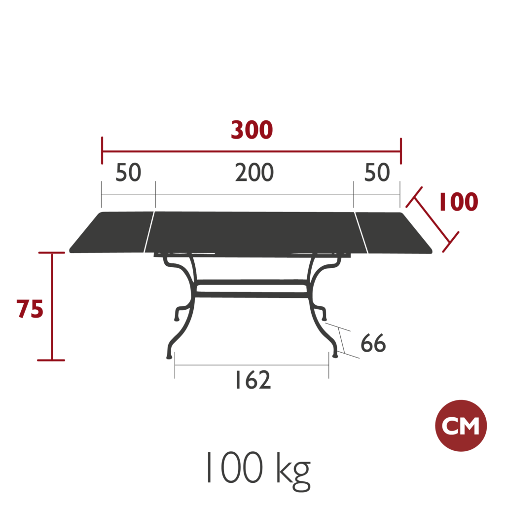 Fermob Romane Uitschuifbare Tafel 200/300 x 100 - Afbeelding 4
