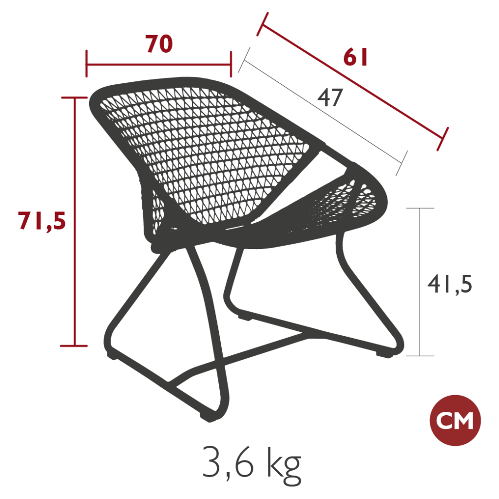 Fermob Sixties Low Armchair - Afbeelding 9