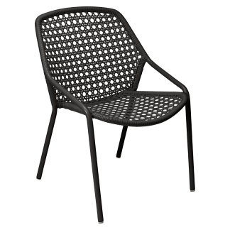 Fermob Croisette loungestoel Zwart black liquorice