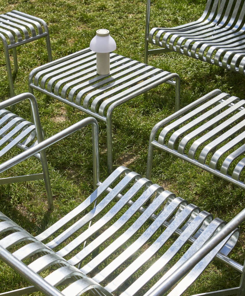 HAY Palissade Lounge Chair Low, hot galvanised steel - Afbeelding 4